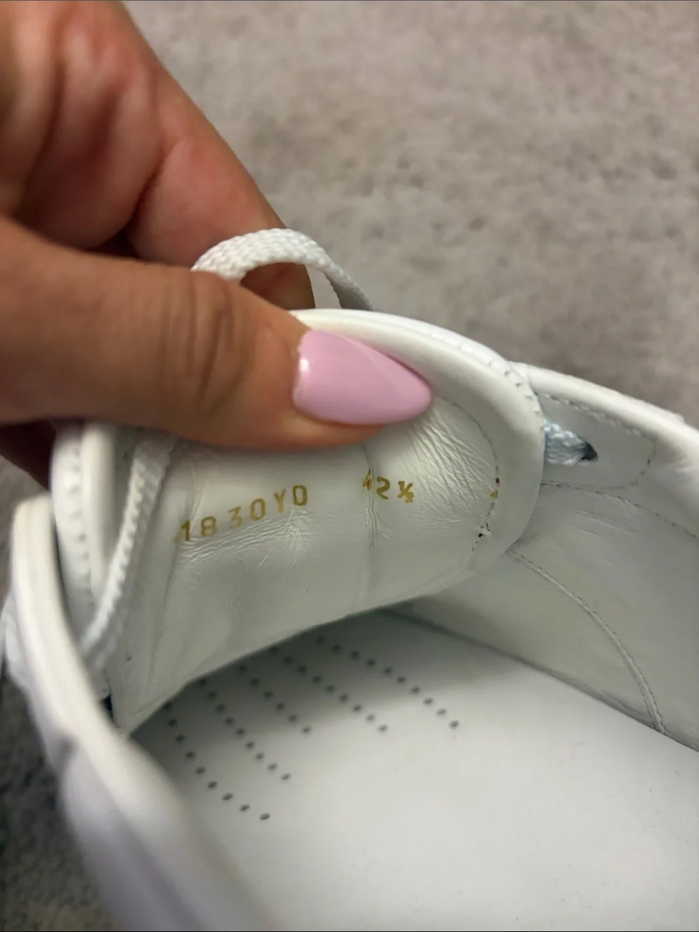 Men’s Valentino White Sneakers with Black Patent Band
